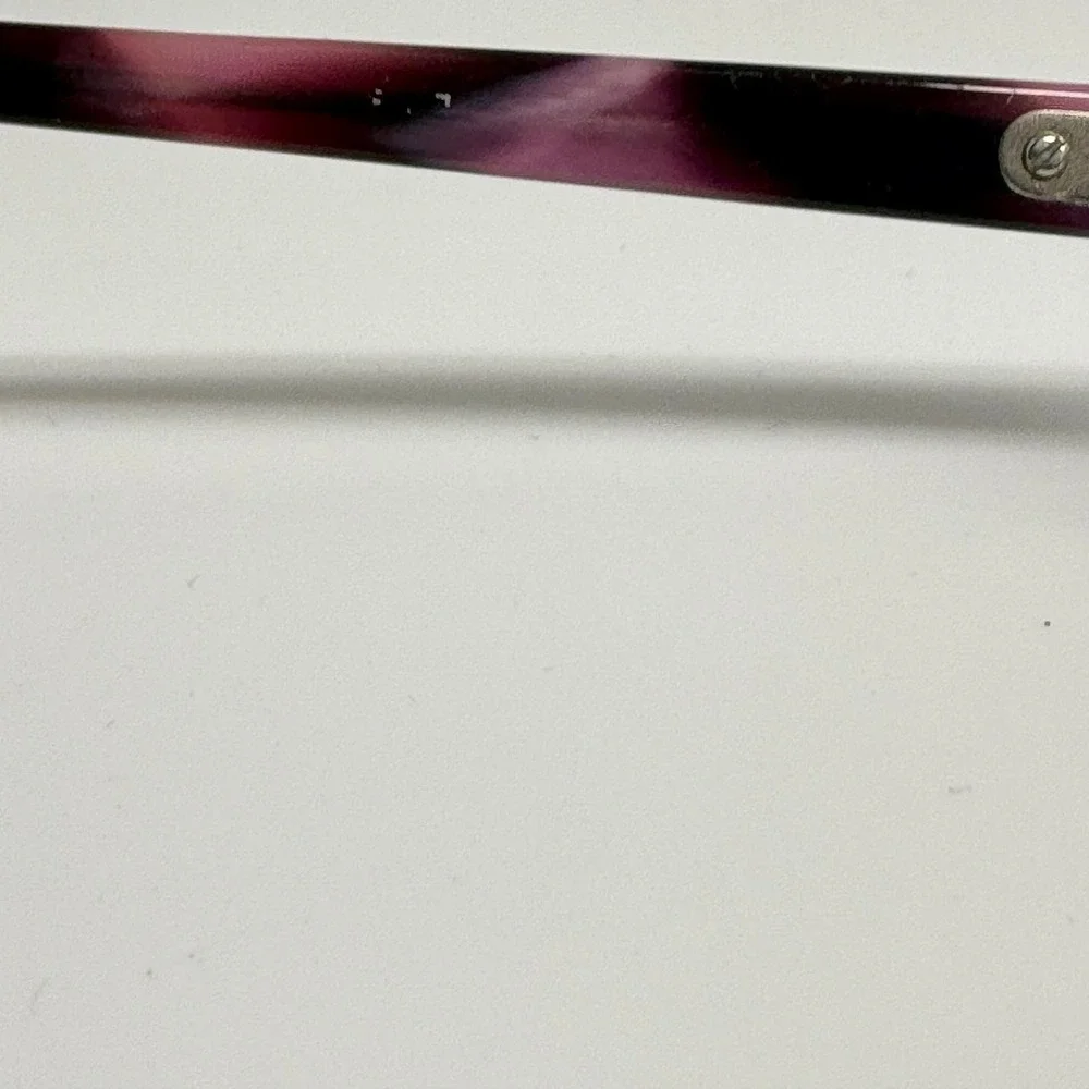 Vera Wang Purple Marble Rectangular Eyeglass Frames Women Designer Glasses